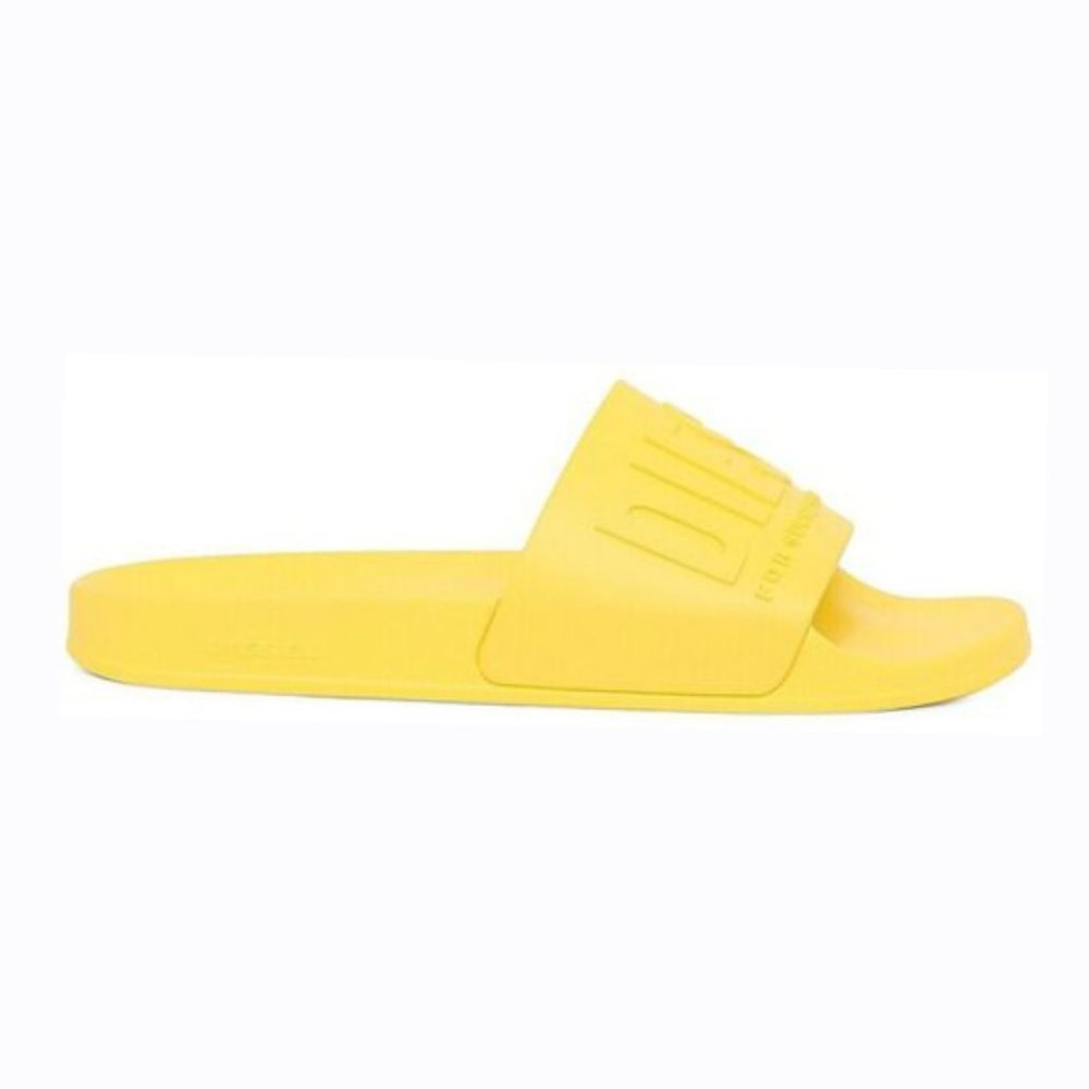 New Diesel Mayemi Logo Slide Sandals Made in Italy